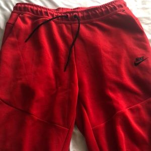 nike fleece sweatpants red size large